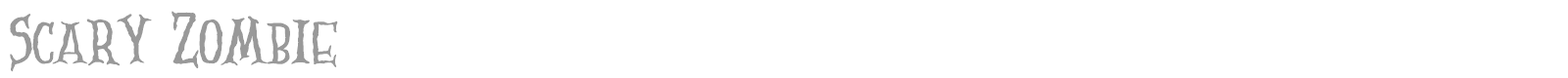 Scary Zombie font preview
